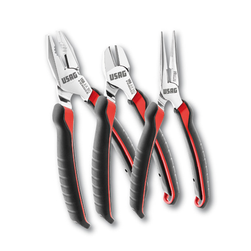 Assortimento Con Pinza Universale, A Becchi Mezzotondi Diritti, Tronchese A Tagliente Diagonale 3Pz