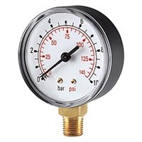 Manometro Dn63   1,6Bar Glic.Rad.1/4 Cassa Acc. Inox